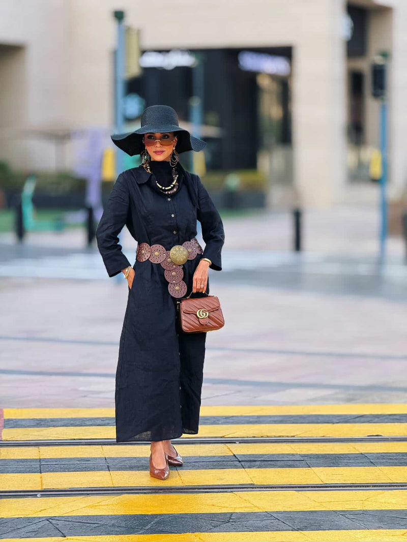 How to Style a Modest Linen Maxi Dress for Every Season