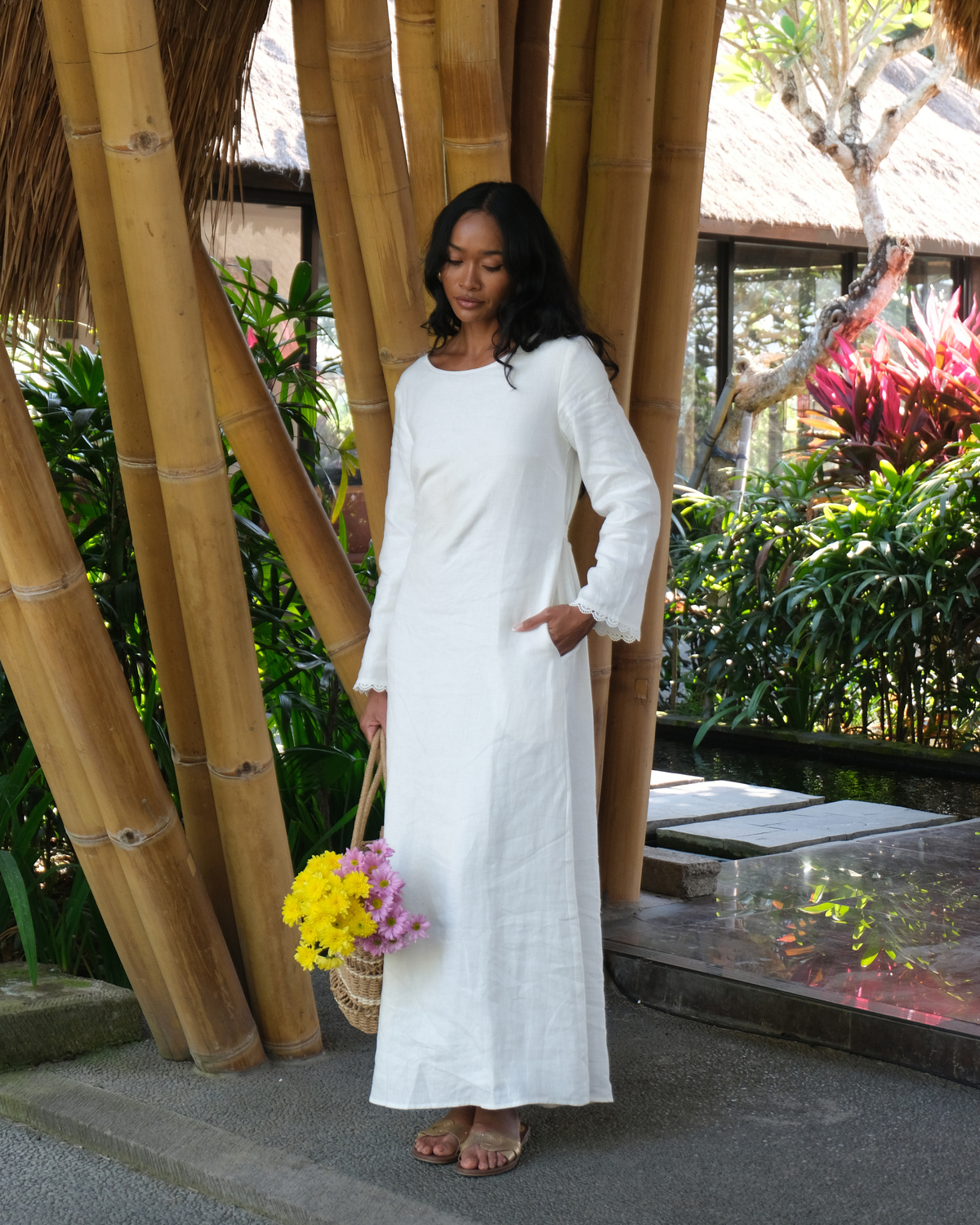 Solene Pure White Linen